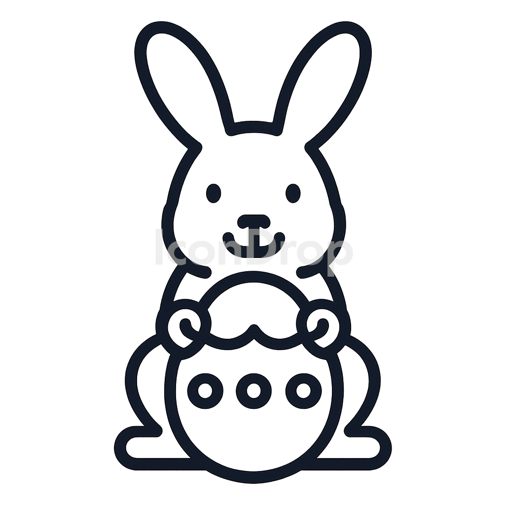 Easter Rabbit Icon Outline