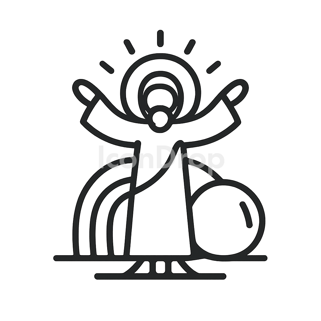 Easter Resurrection Icon Outline