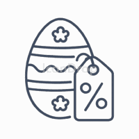 Easter Sale Icon Outline