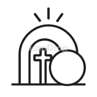 Easter Sunday Icon Outline