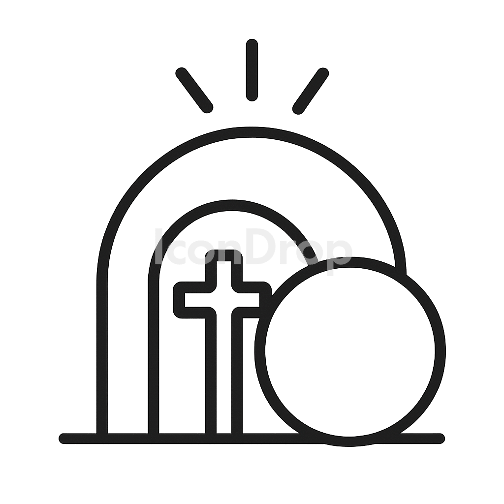 Easter Sunday Icon Outline