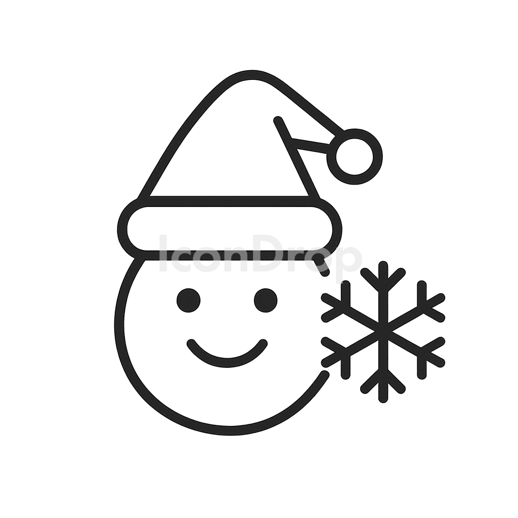 Easy Christmas Icons Outline