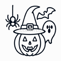 Easy Halloween Icons Outline