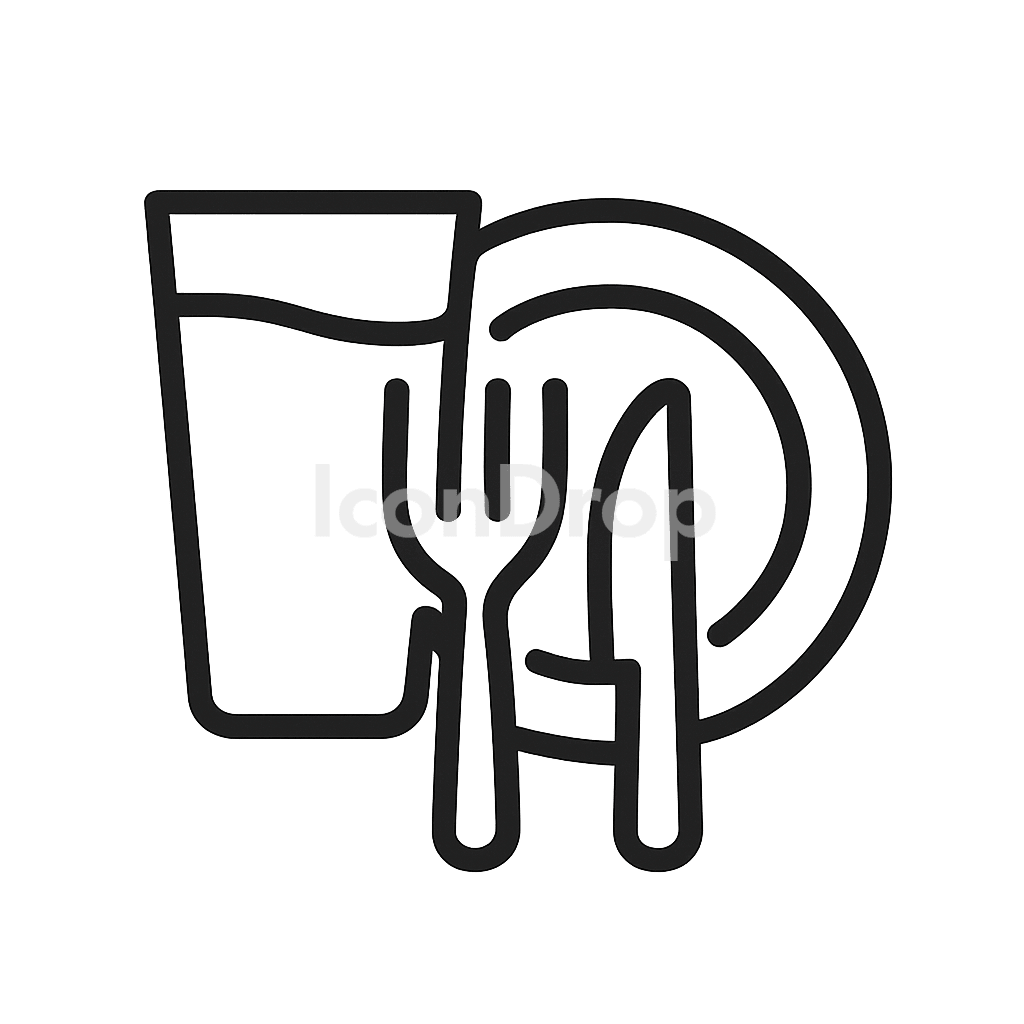 Eat And Drink Icon Outline