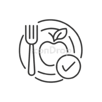 Eat Healthy Food Icon Outline