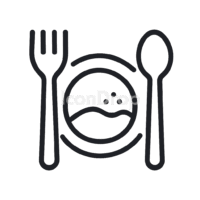 Eating Food Icon Outline