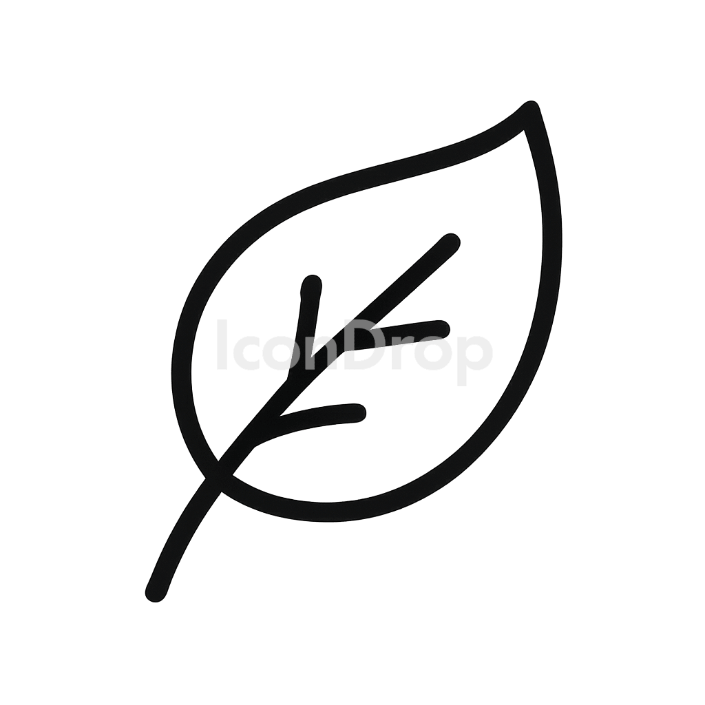 Eco Leaf Icon Outline