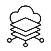 Edge Cloud Icon Outline