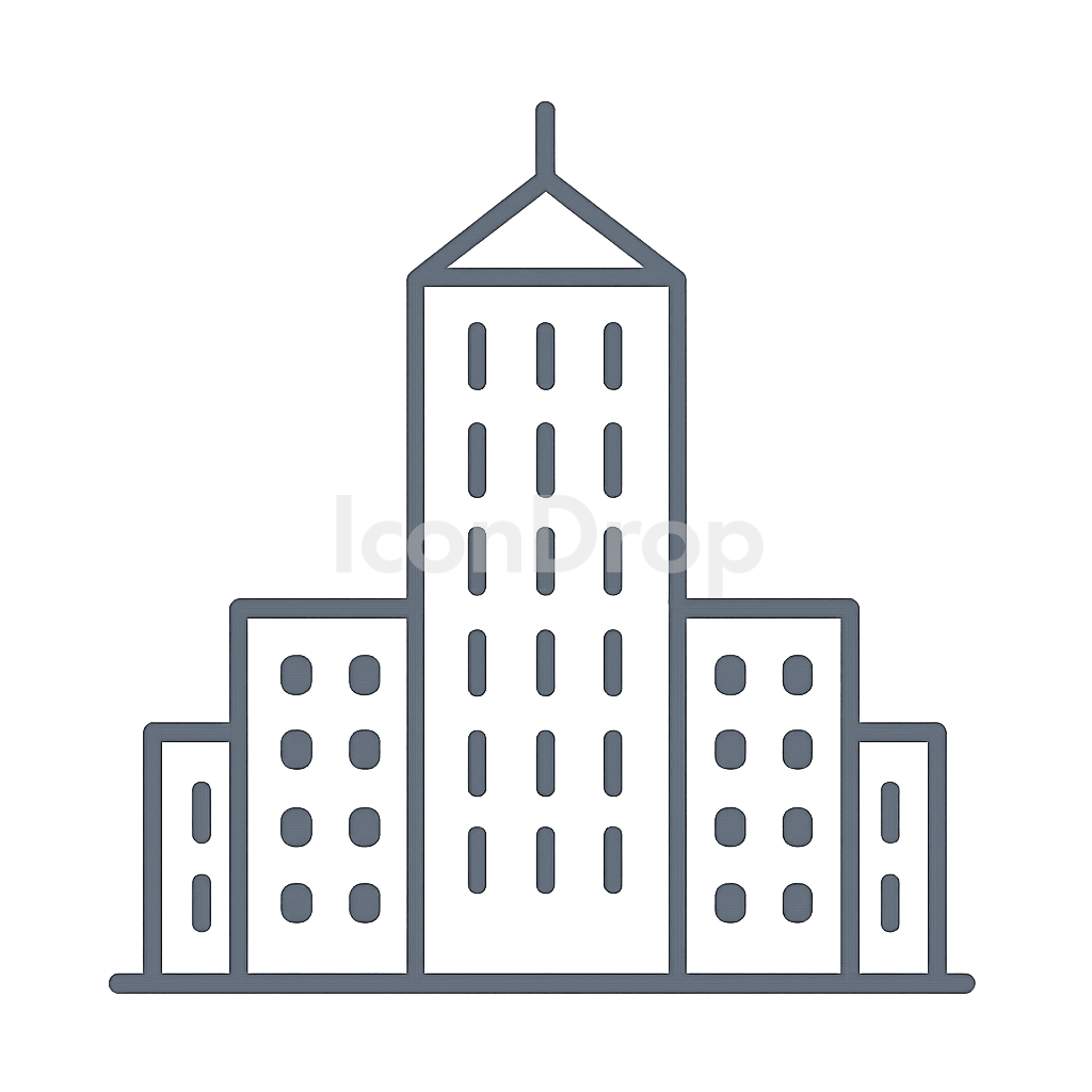 高層ビル（エディフィシオ・スカイ）のアイコン アウトライン