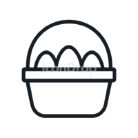 Egg Basket Icon Outline