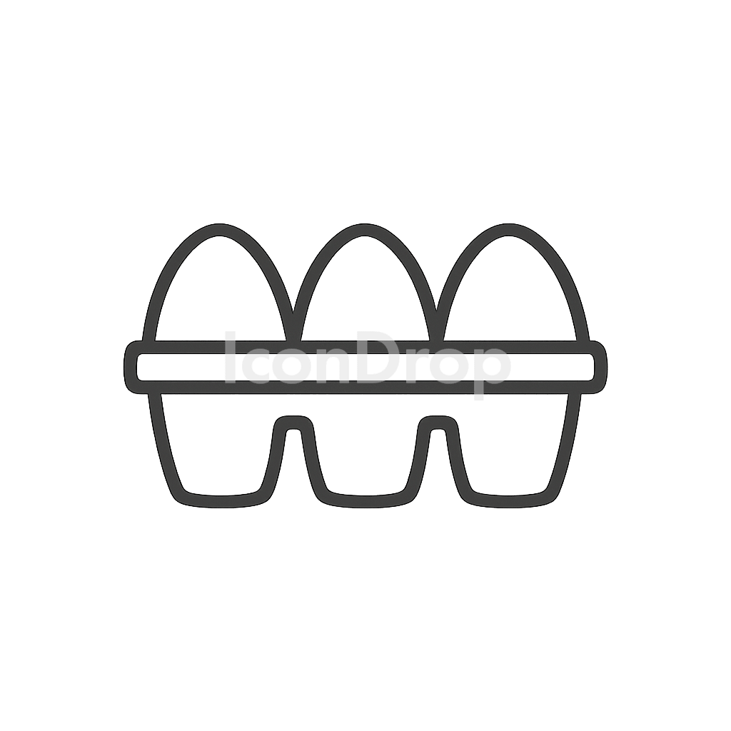 Egg Carton Icon Outline