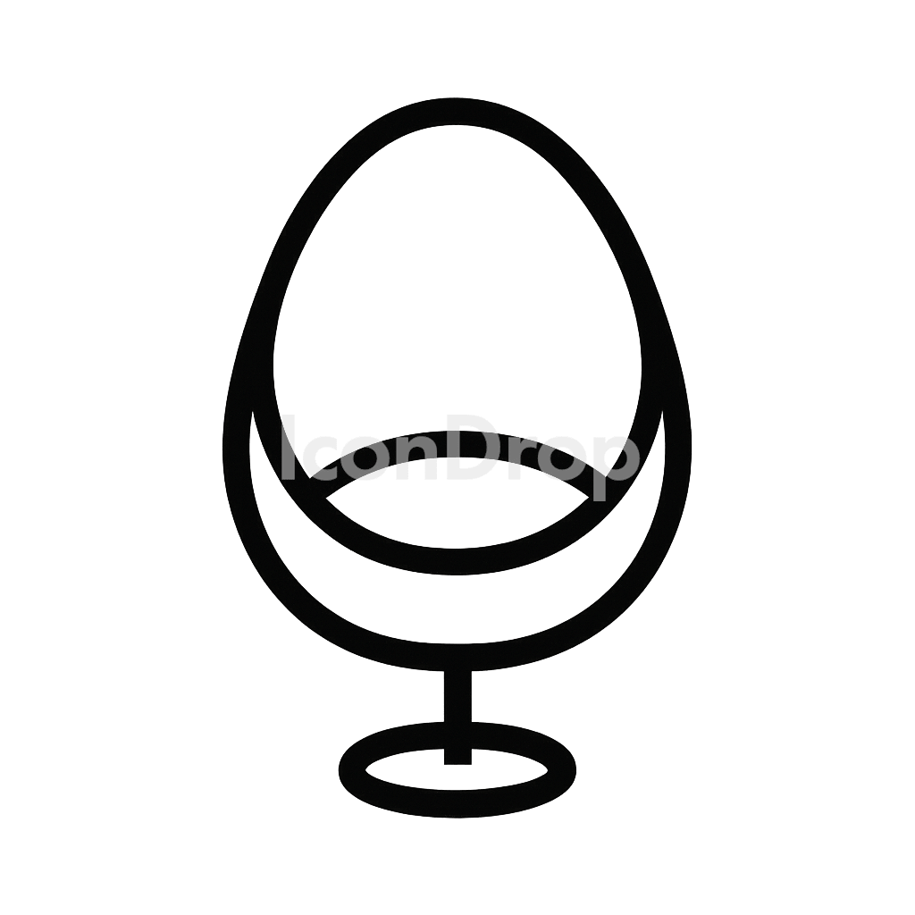 Egg Chair Icon Outline