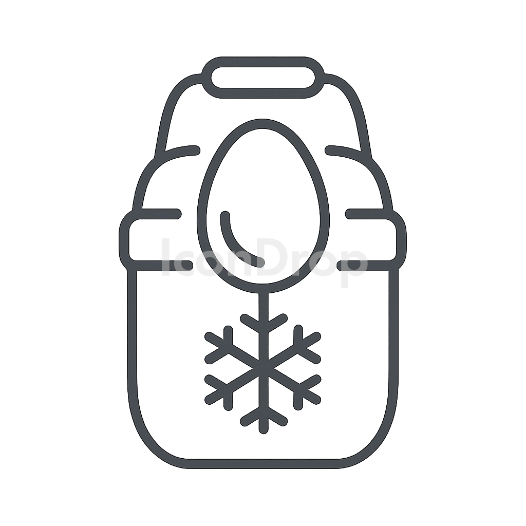 Egg Freezing Icon Outline