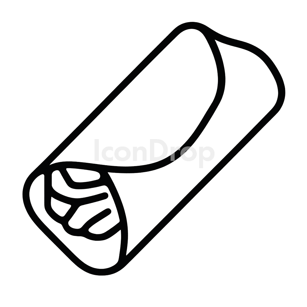 Egg Roll Icon Outline