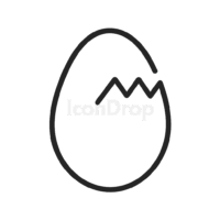 Egg Shell Icon Outline