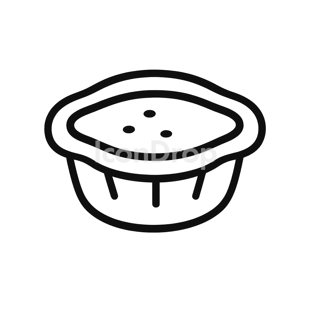 Egg Tart Icon Outline