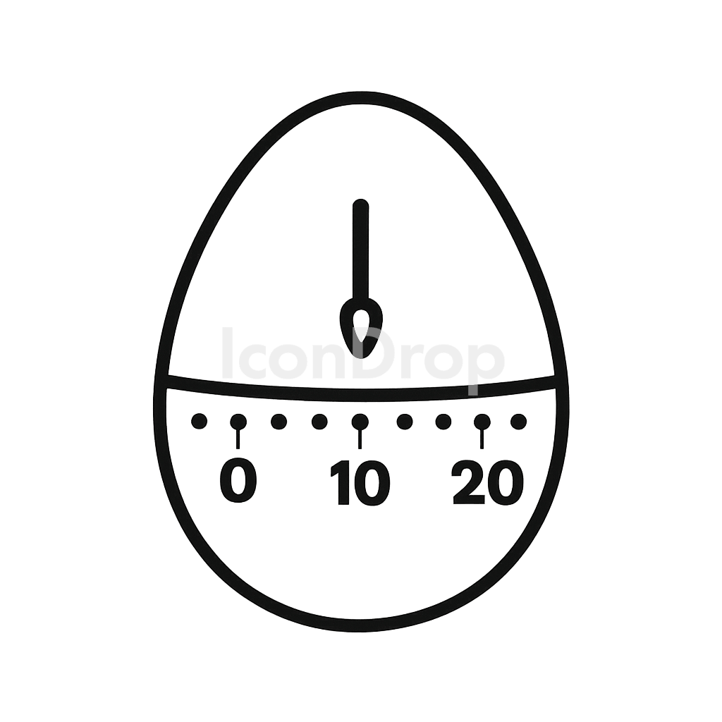 Egg Timer Icon Outline