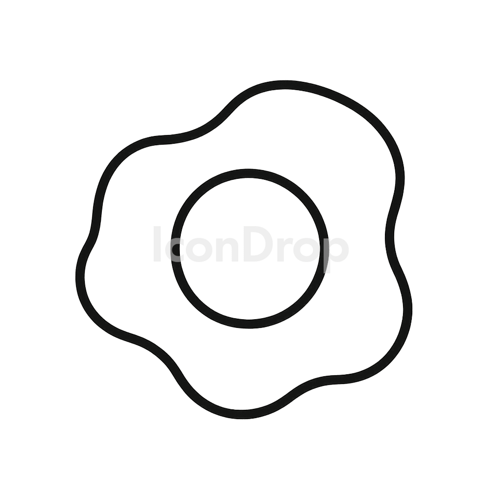 Egg Yolk Icon Outline