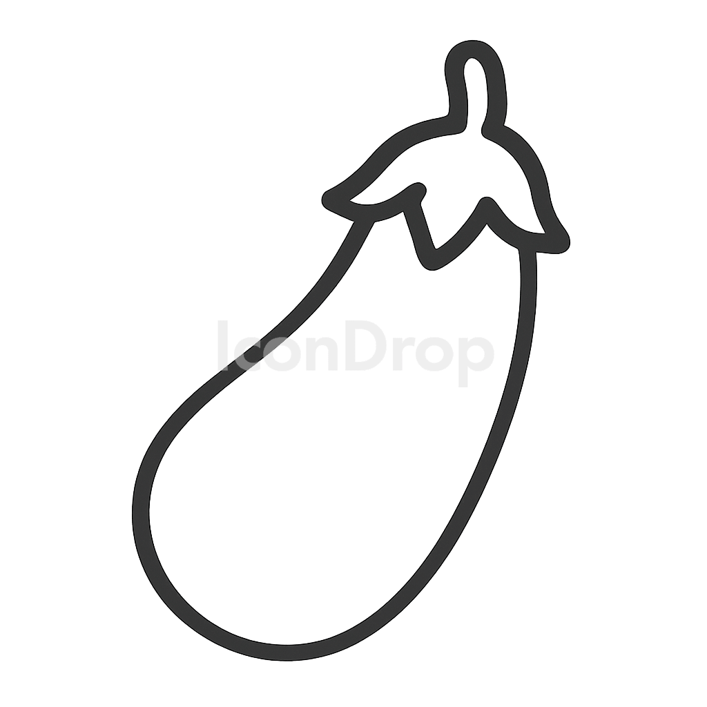 Eggplant Icon Outline