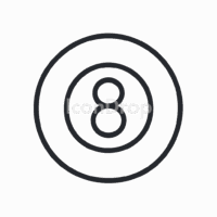 エイトボールのアイコン(アウトライン)