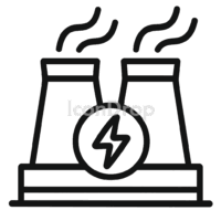 Electric Power Plant Icon Outline