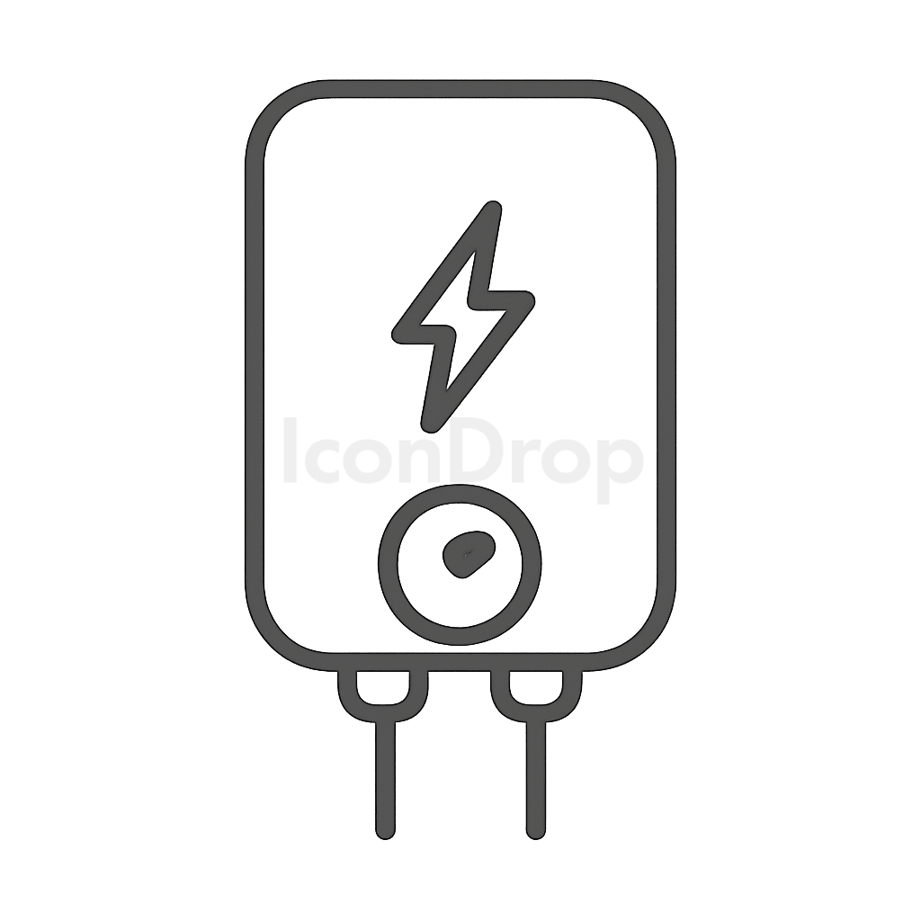 Electric Water Heater Icon Outline