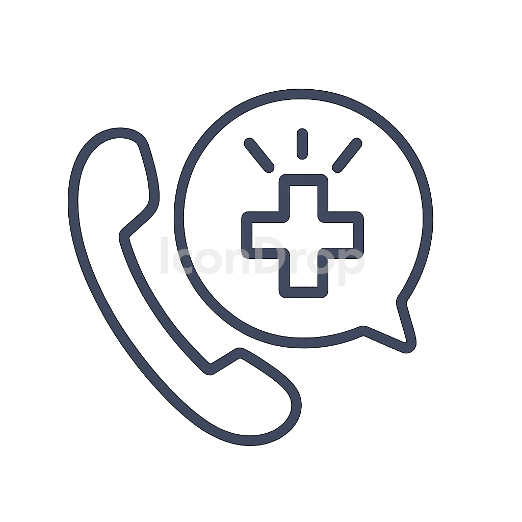 Emergency Hotline Icon Outline