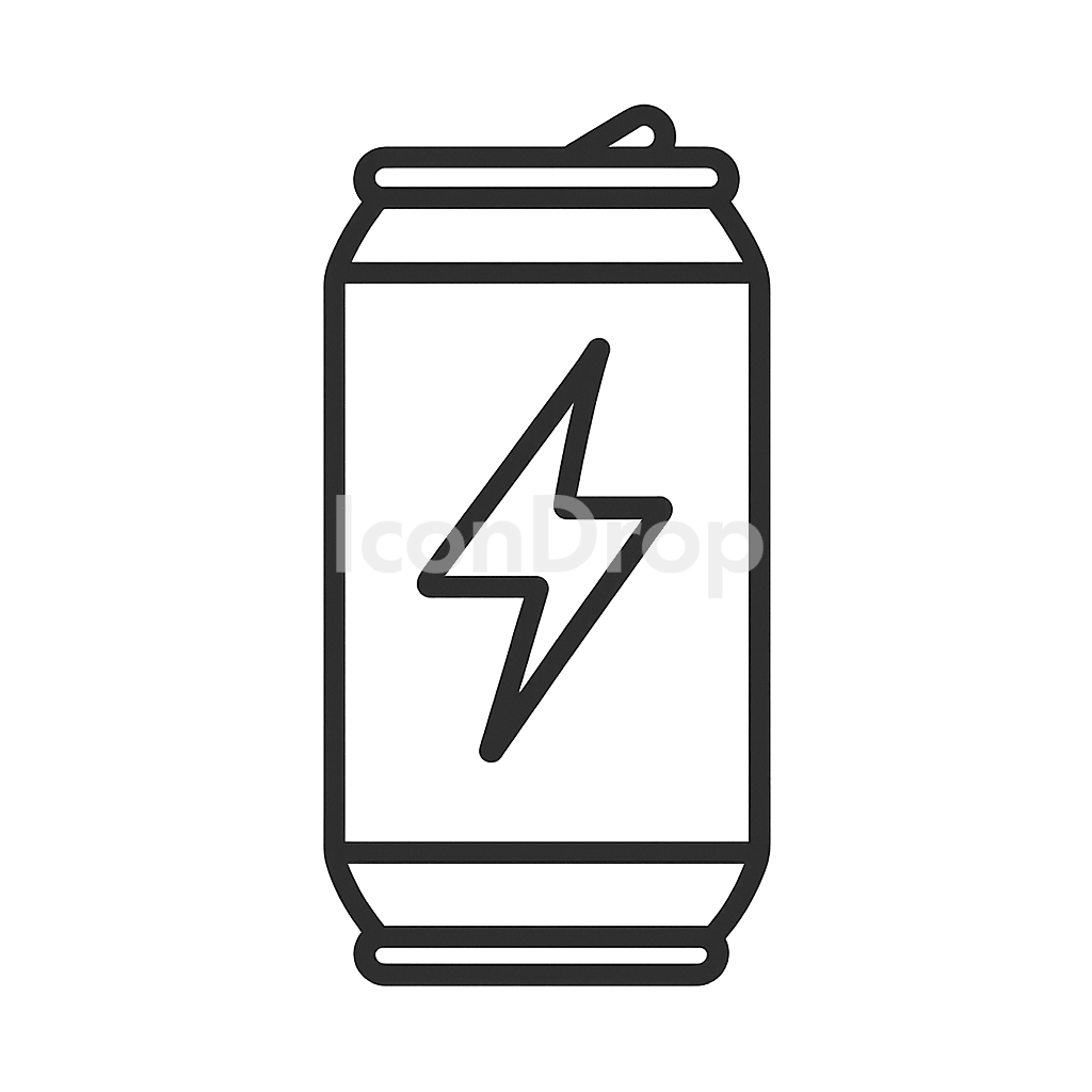 Energy Drink Can Icon Outline