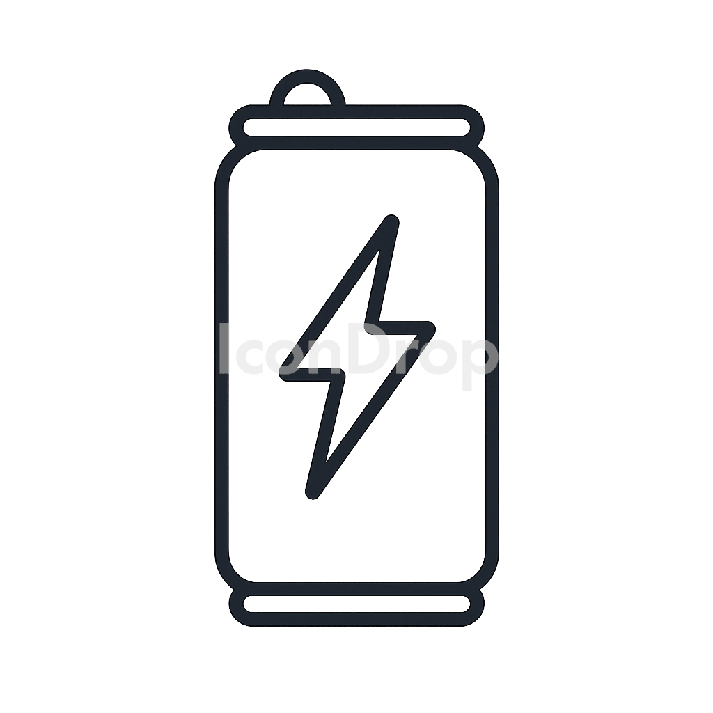 Energy Drink Icon Outline