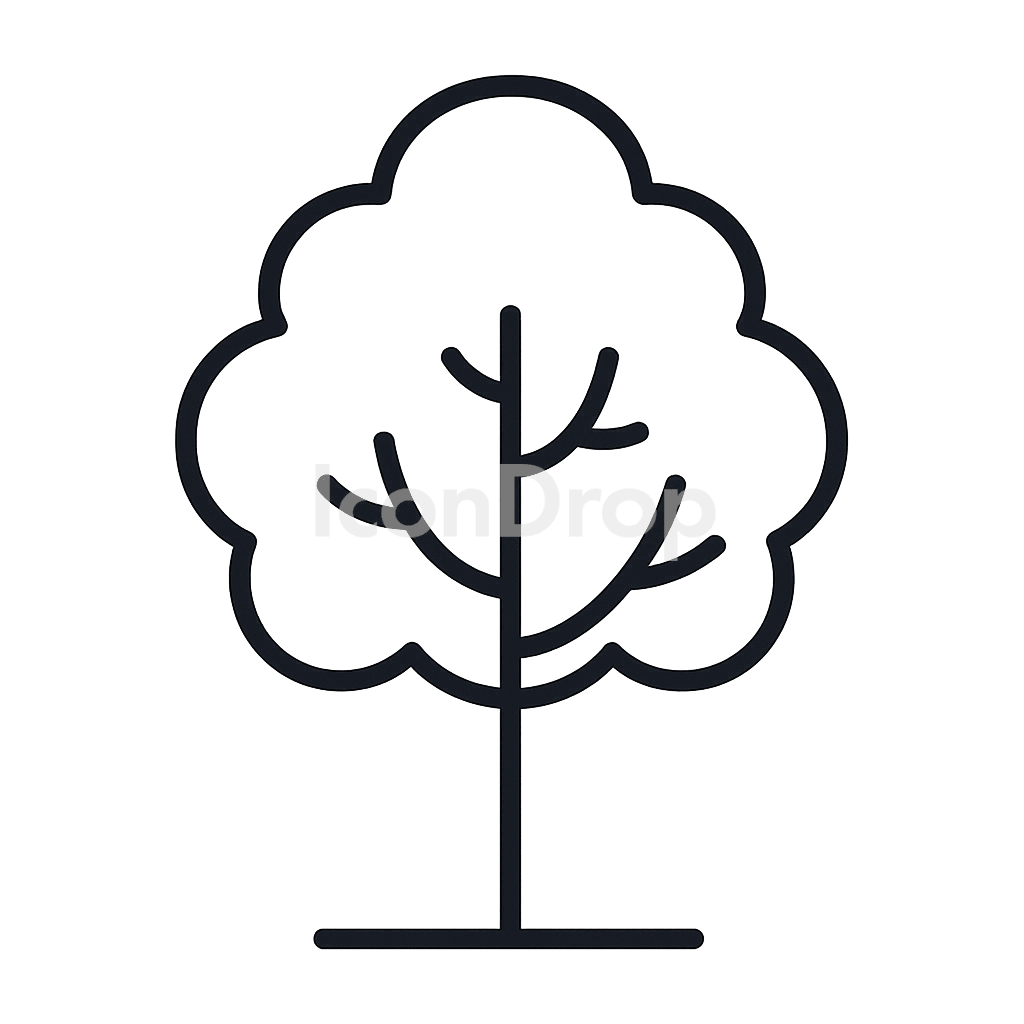 Eucalyptus Tree Icon Outline