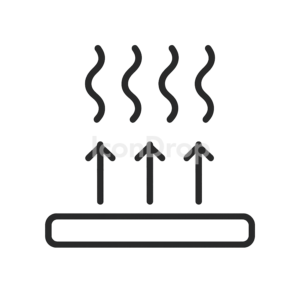 Even Heat Distribution Icon Outline