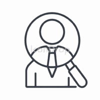 Executive Search Icon Outline