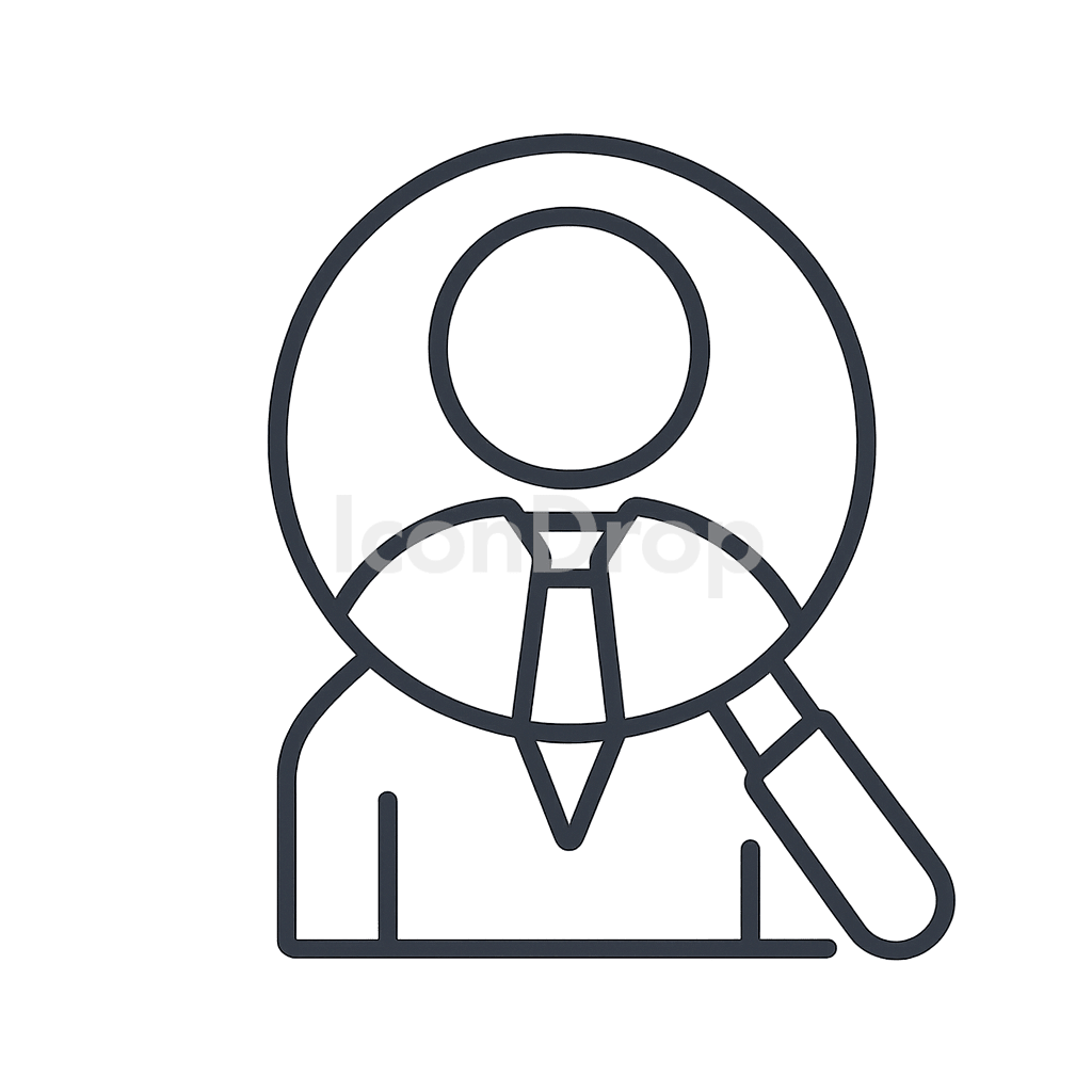 Executive Search Icon Outline