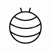 エクササイズボールのアイコン（アウトライン）