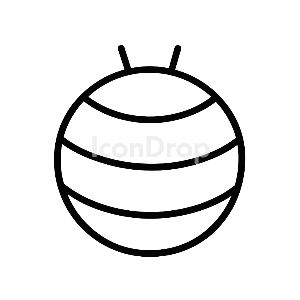 エクササイズボールのアイコン アウトライン