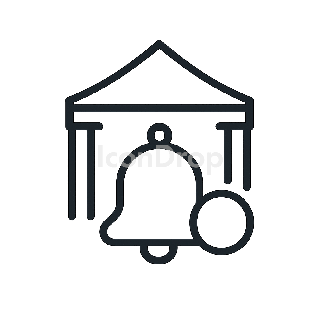 展示会（エキスポ）通知のアイコン アウトライン