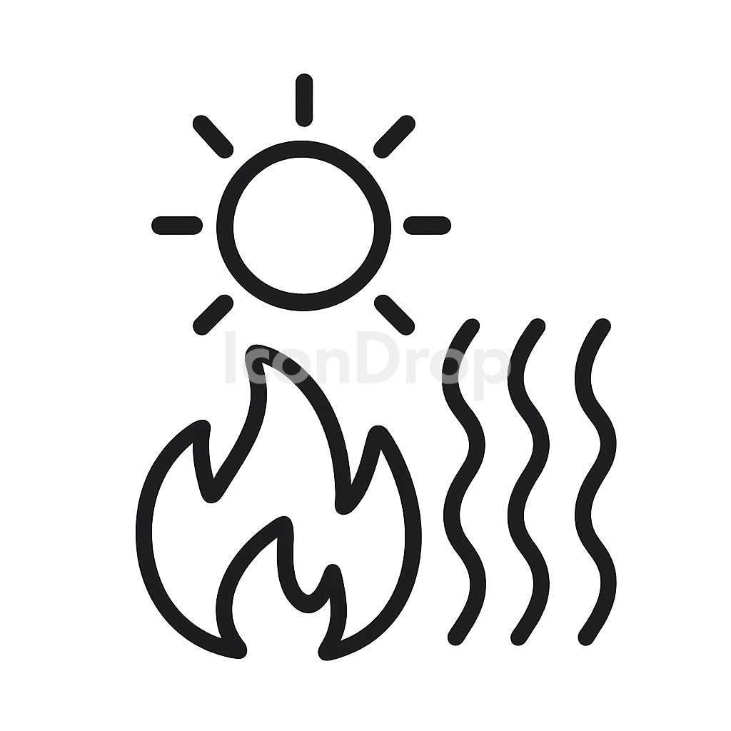 Extreme Heat Icon Outline