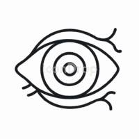 眼球（アイボール）のアイコン（アウトライン）