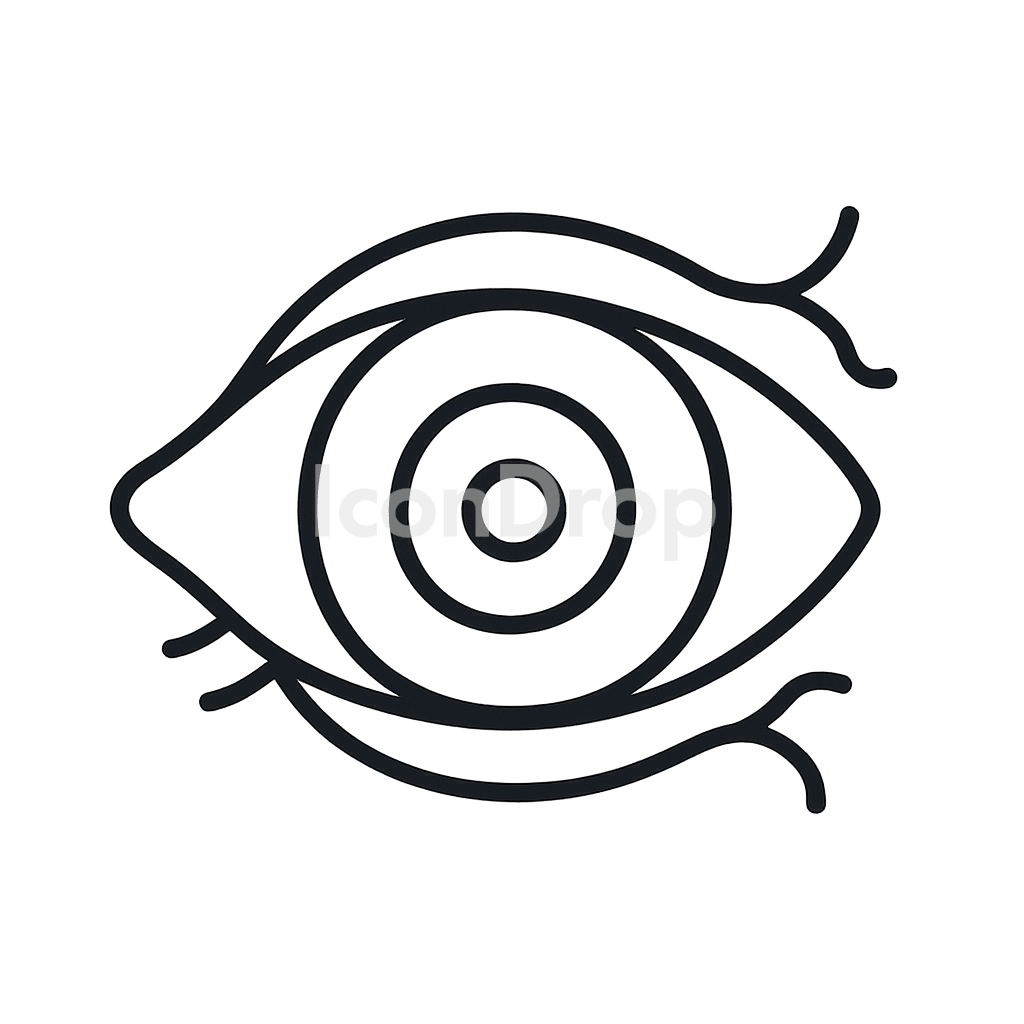 眼球（アイボール）のアイコン アウトライン