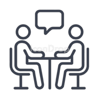 Face To Face Meeting Icon Outline