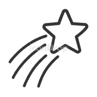 Falling Star Icon Outline