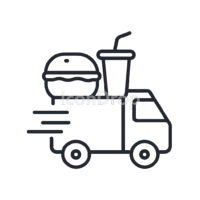 Fast Food Delivery Icon Outline
