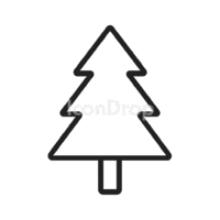 モミの木(ファーツリー)のアイコン(アウトライン)