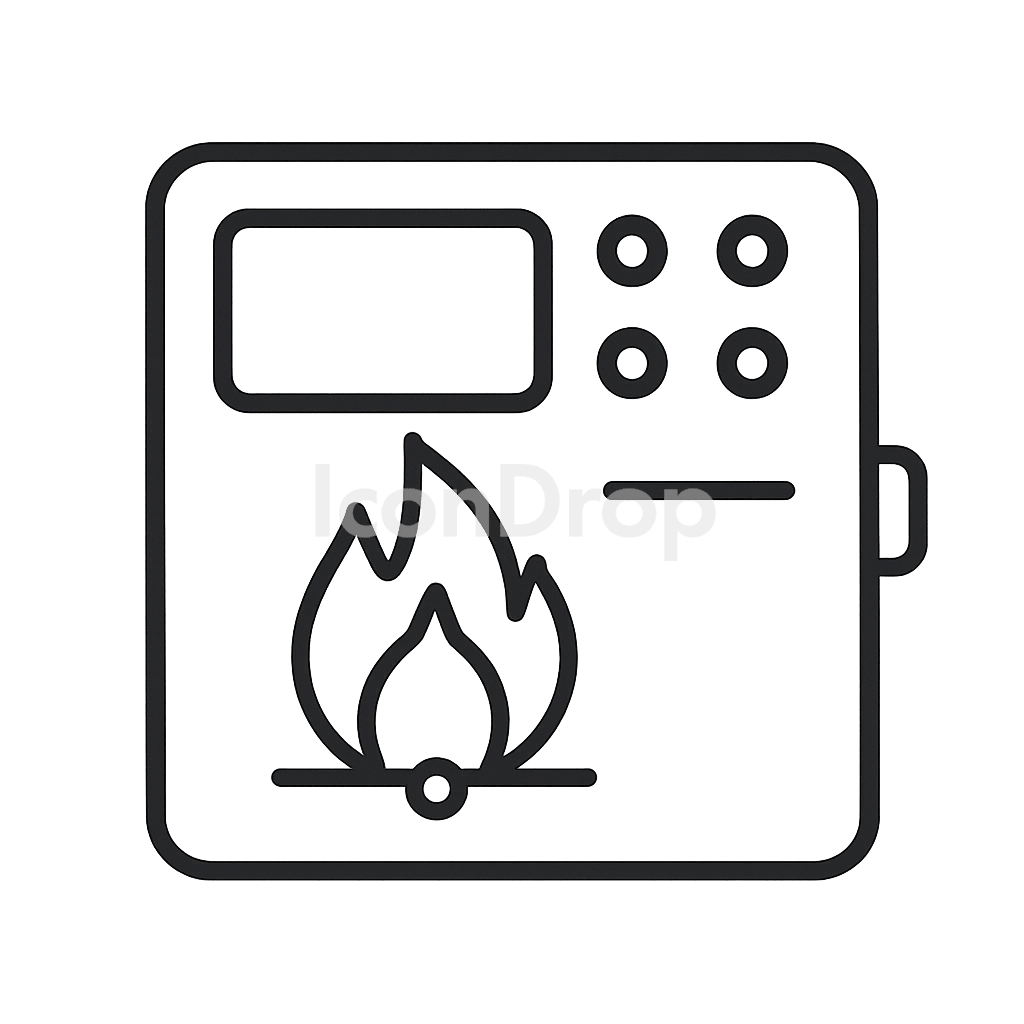Fire Alarm Control Panel Icon Outline