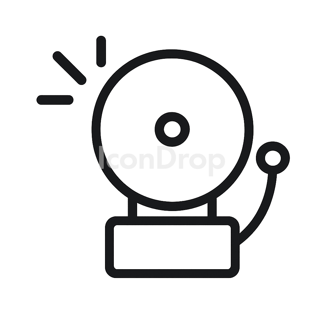 Fire Alarm Icon Outline