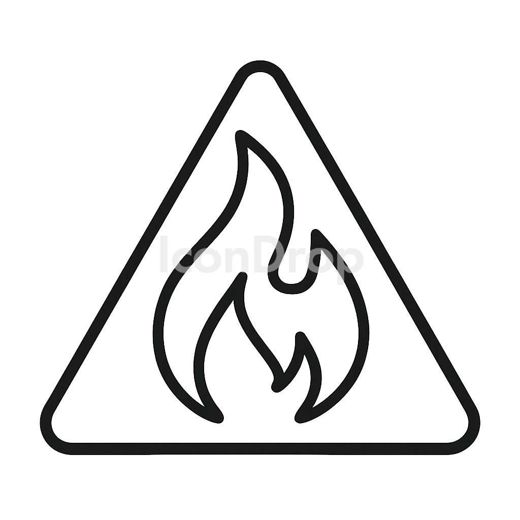 Fire Danger Icon Outline