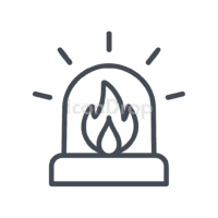 Fire Emergency Light Icon Outline