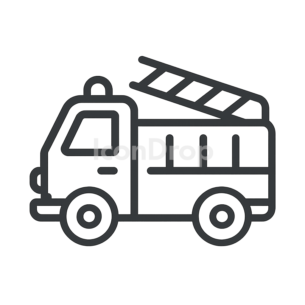 Fire Engine Icon Outline