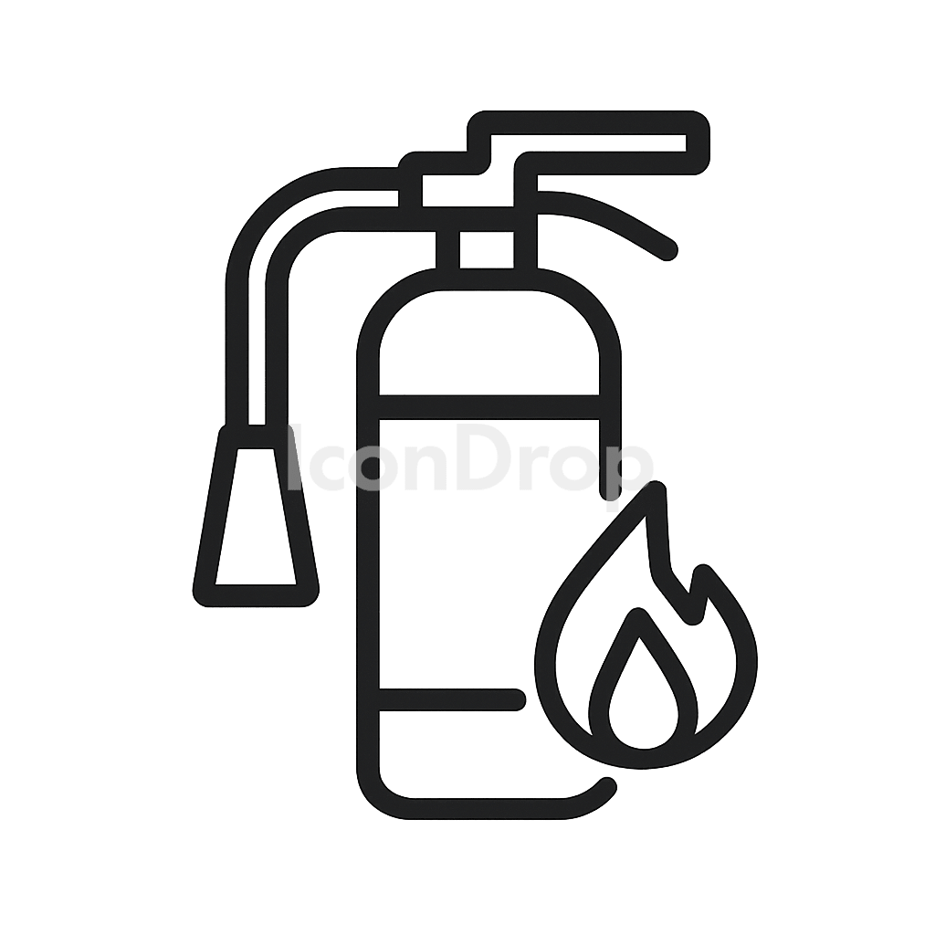 Fire Extinguisher Icon For Map Outline