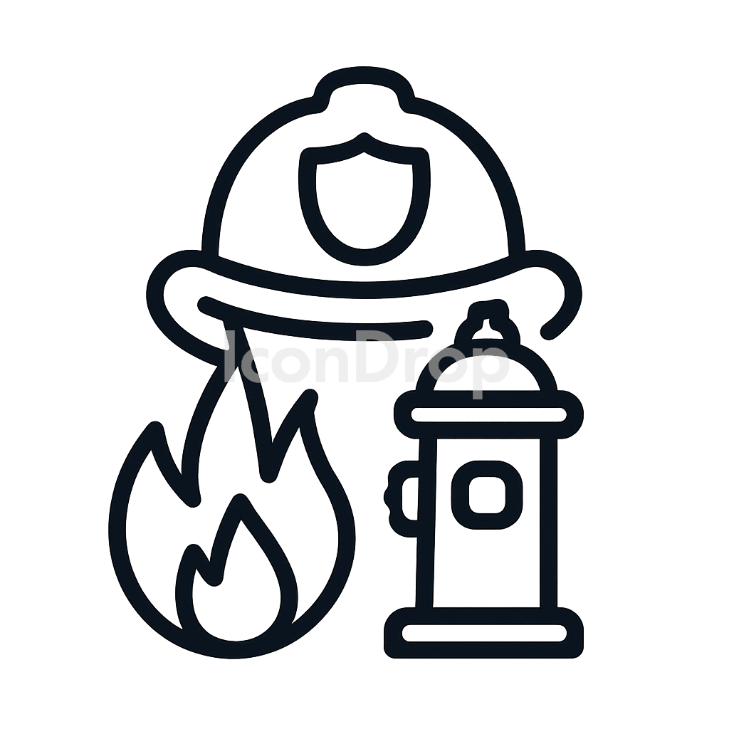 Fire Fighting Icon Outline